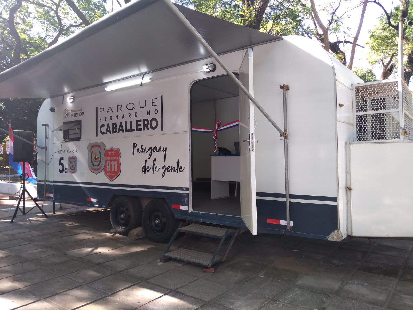 Habilitan comisaría móvil en el Parque Caballero