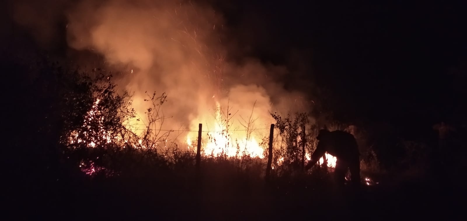 Tras larga tarea bomberos lograron controlar incendio en Villeta