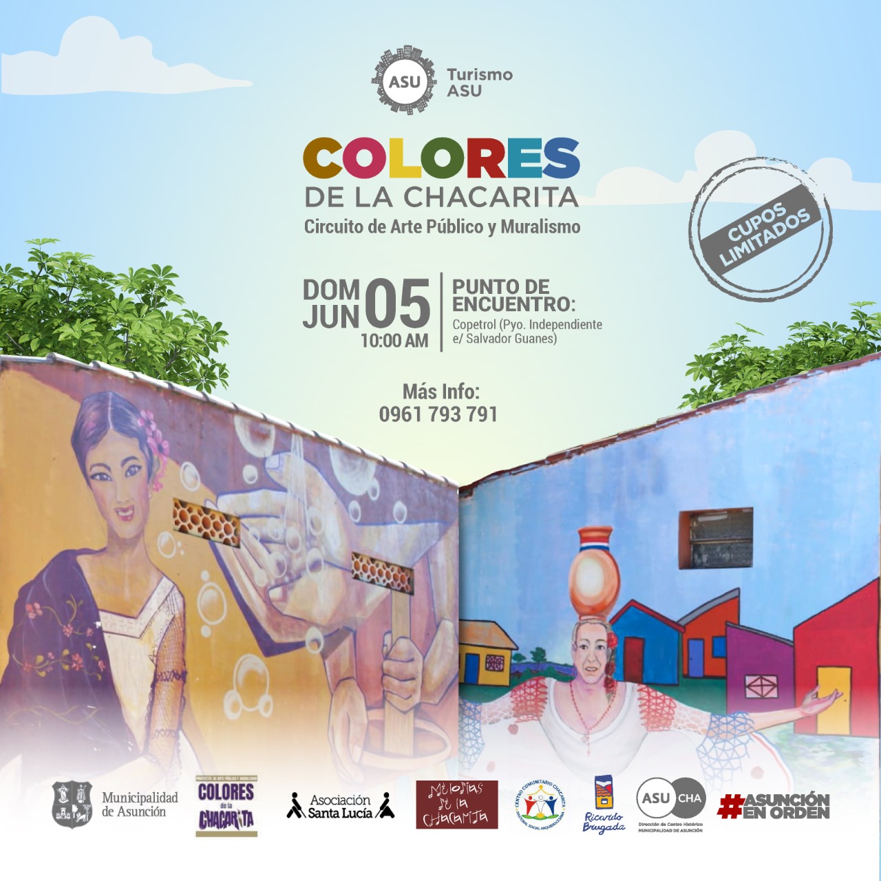 Invitan a recorrer los 31 murales artísticos del barrio Chacarita de Asunción