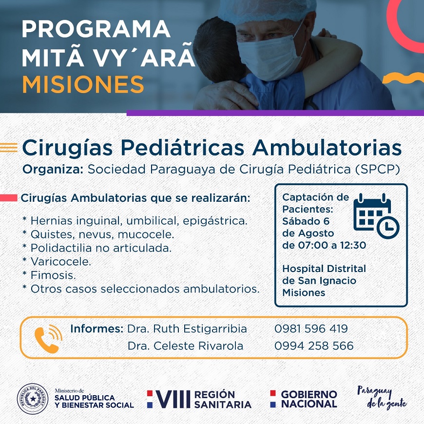 Más de cien niños podrán acceder a cirugías pediátricas ambulatorias en Misiones