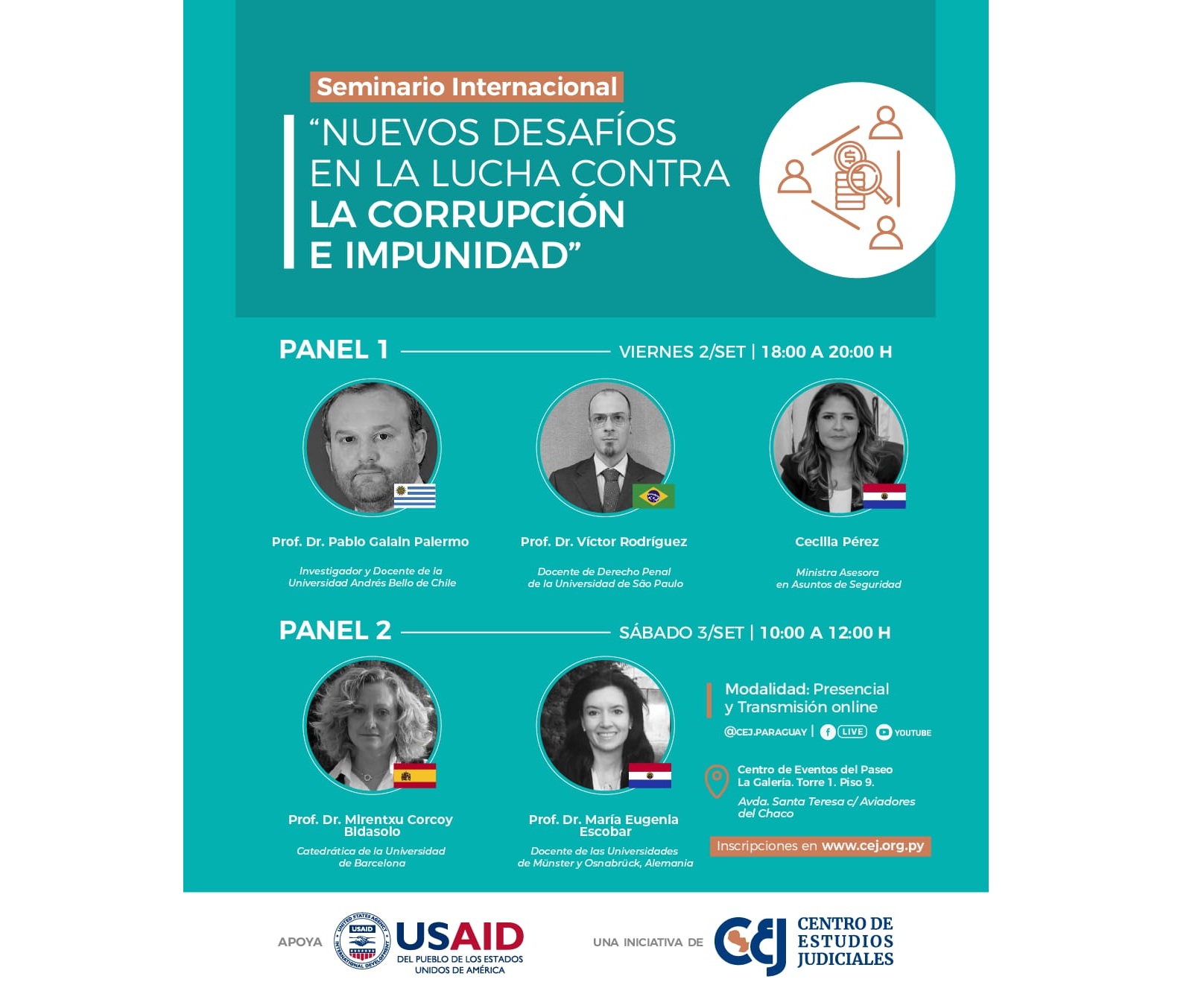 Centro de Estudios Judiciales realizará seminario internacional sobre corrupción e impunidad