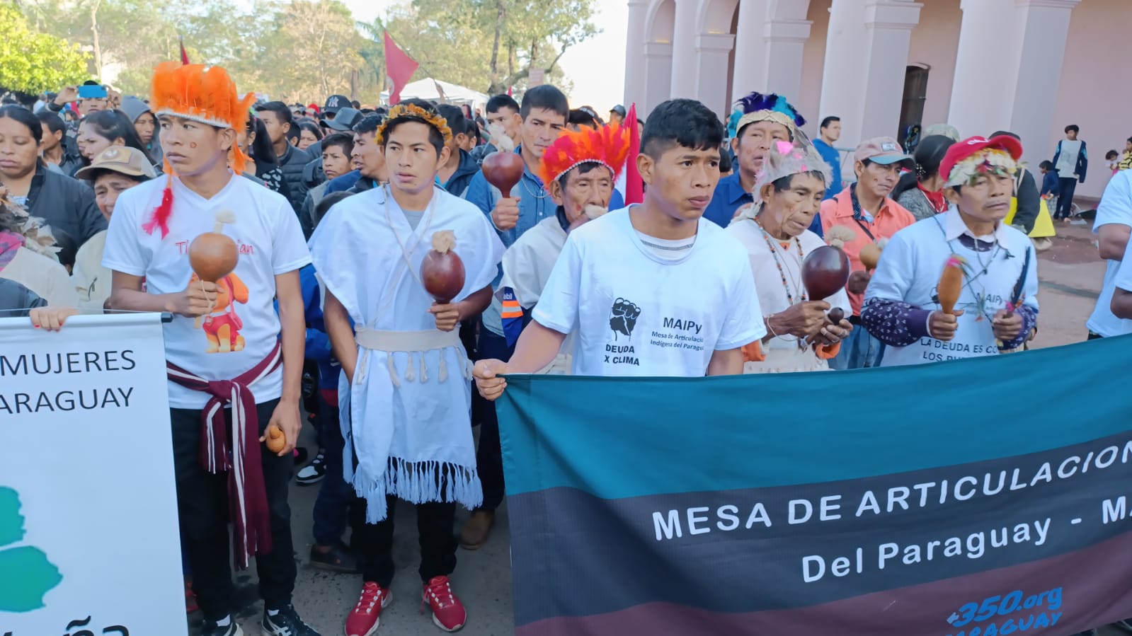 Indígenas se manifestaron en Asunción exigiendo reivindicaciones
