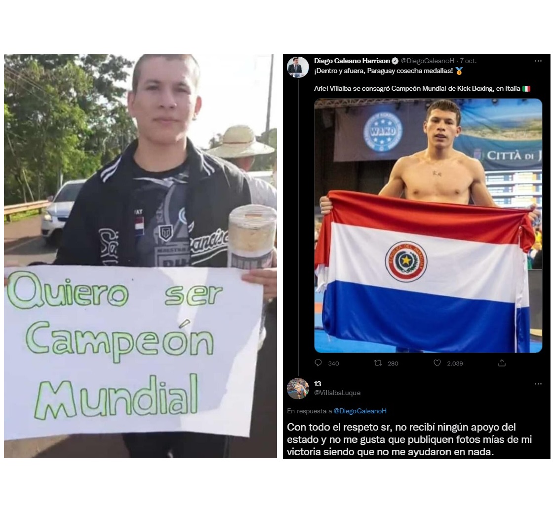 Paraguayo campeón mundial de kickboxing: “No queremos que quienes nos dieron la espalda hoy pretendan lucirse con nuestro logro”