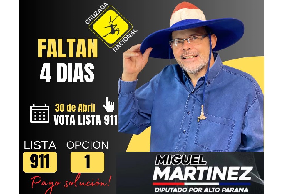 PLRA denuncia a candidato “mbatara”: Perdió en internas de Concertación, pero ganó en generales por Cruzada Nacional