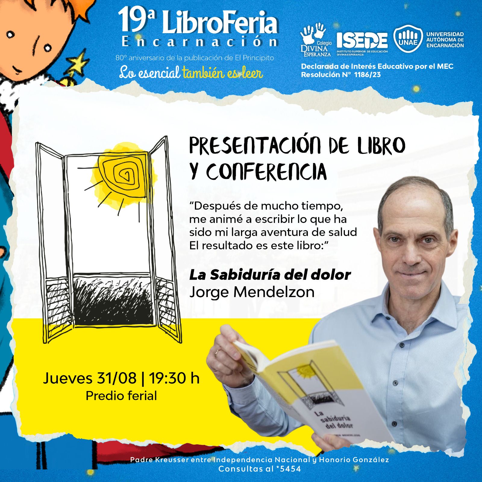 Jorge Mendelzon presenta su libro “La sabiduría del dolor” en Encarnación