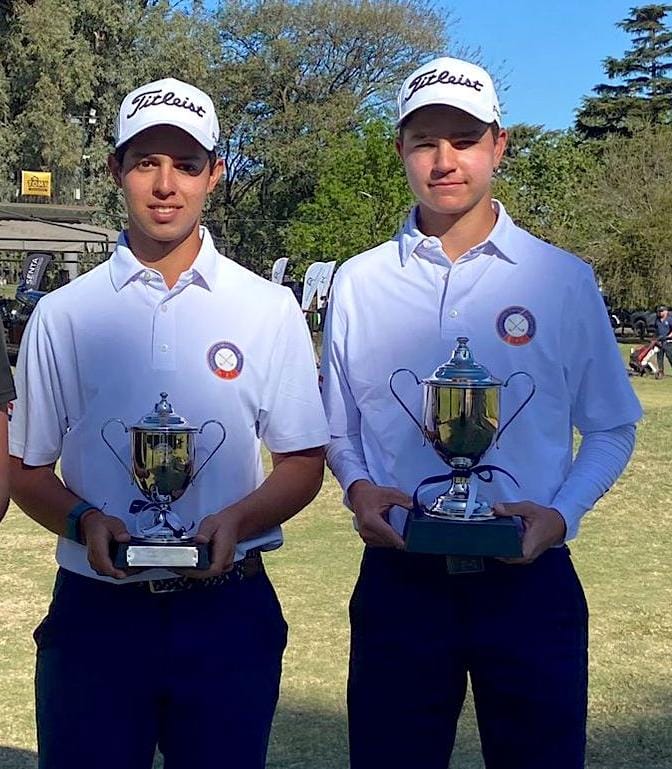 Franco Fernández y Erich Fortlage alcanzan el 1-2 en un torneo internacional de Golf