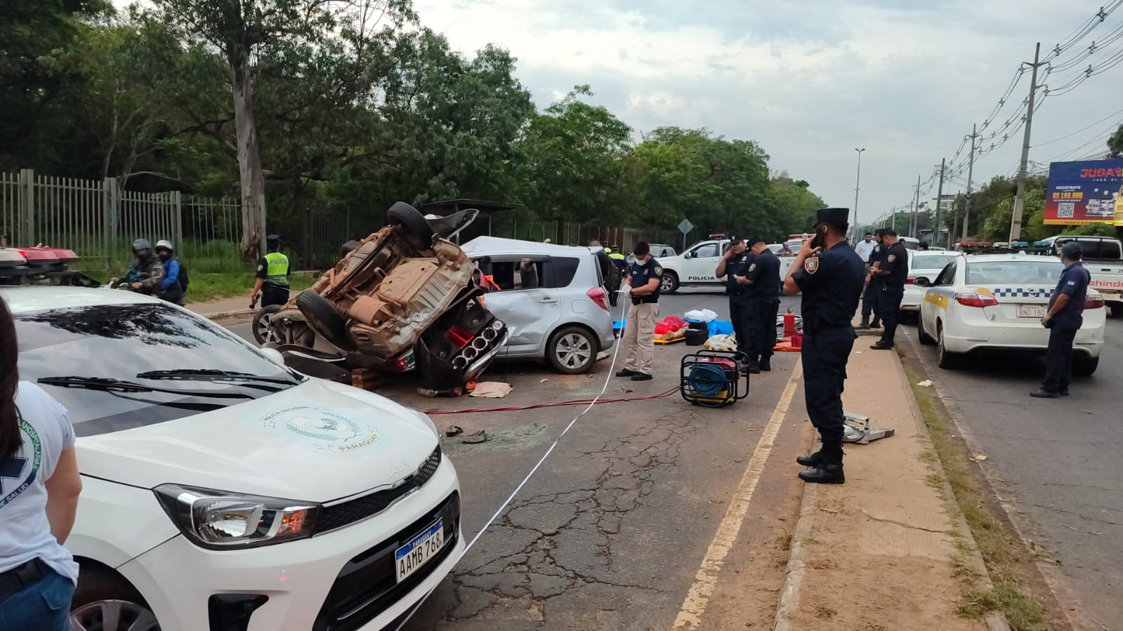 Dos personas fallecen en accidente de transito sobre Ruta Transchaco