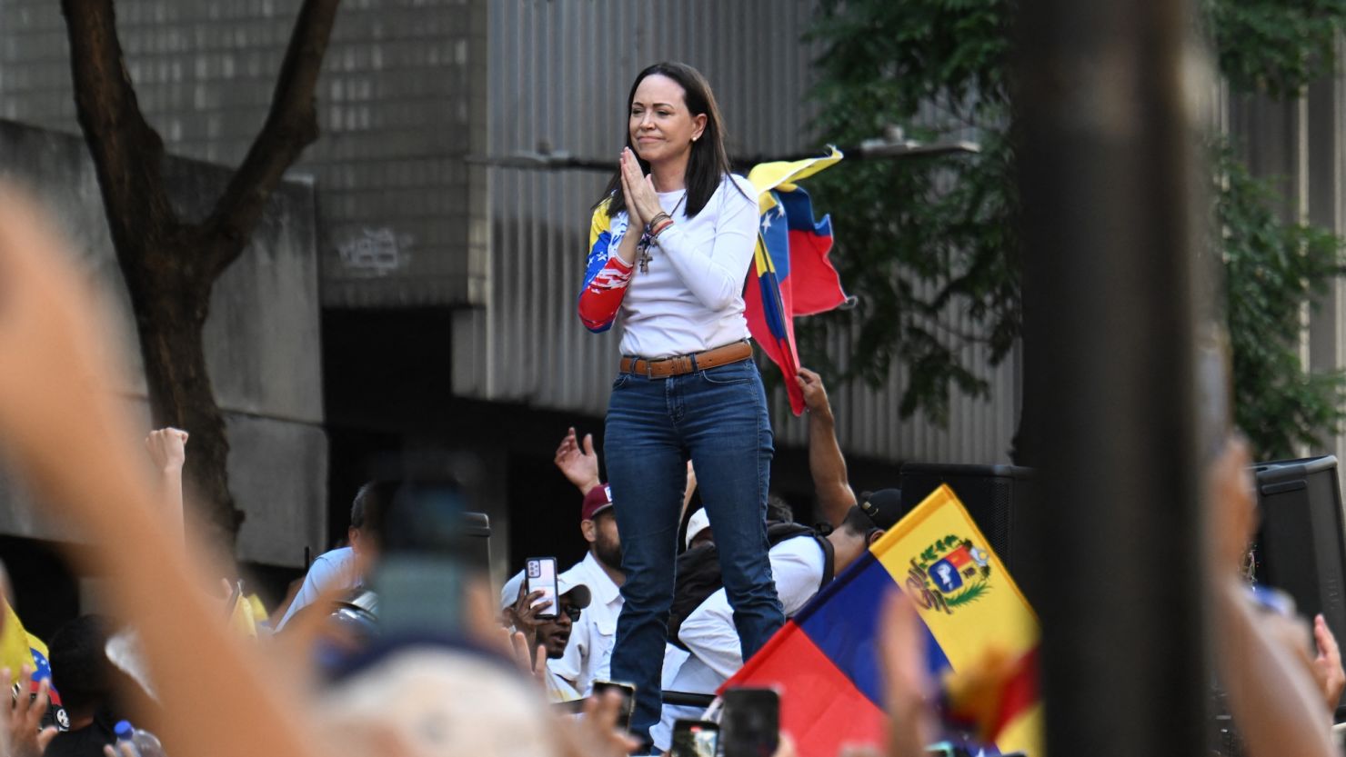 María Corina Machado asegura estar bien y afirma que lucharán hasta el final