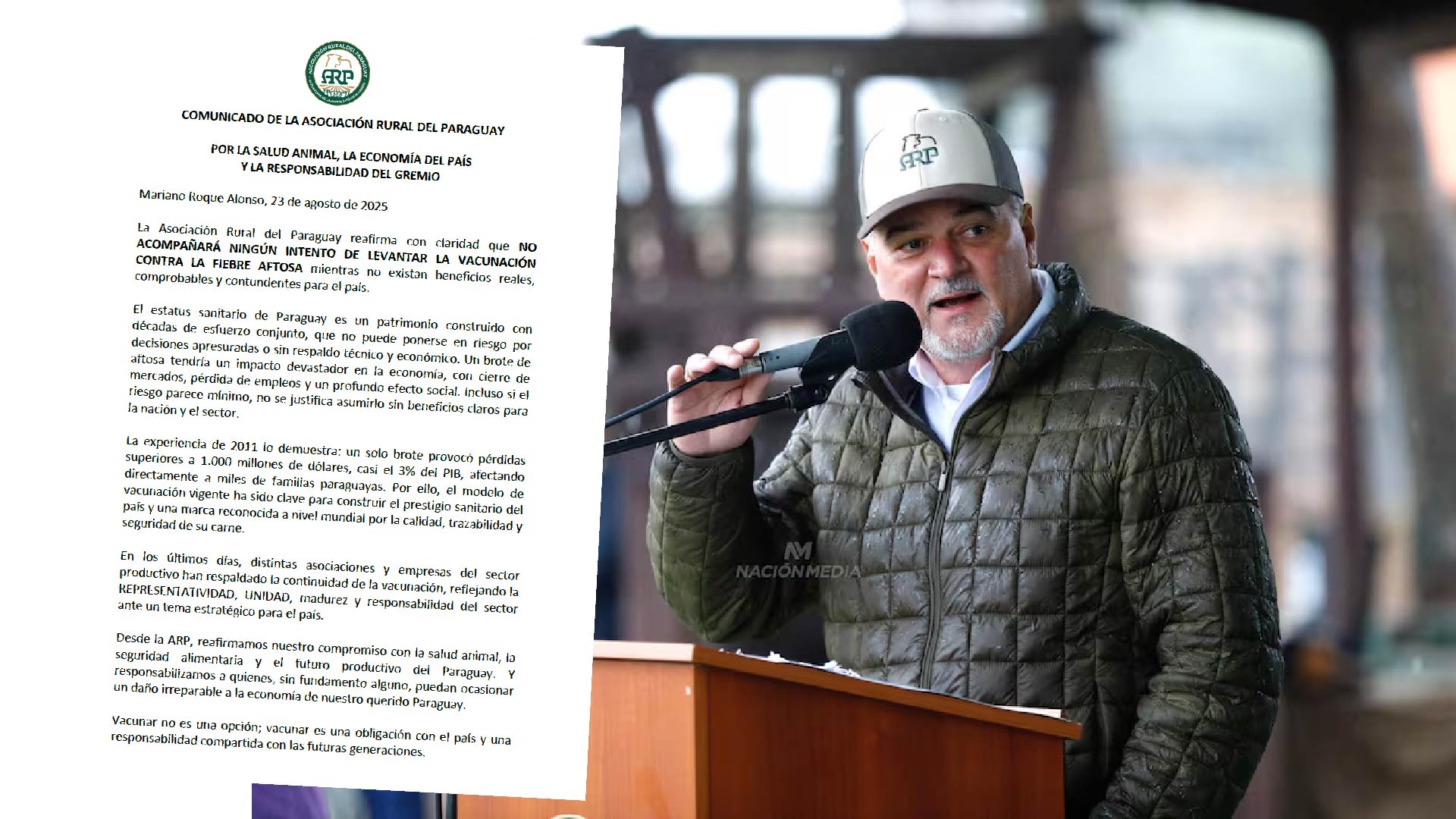 Productores y gremios respaldan vacunación contra aftosa: “Unidad por el futuro del Paraguay”