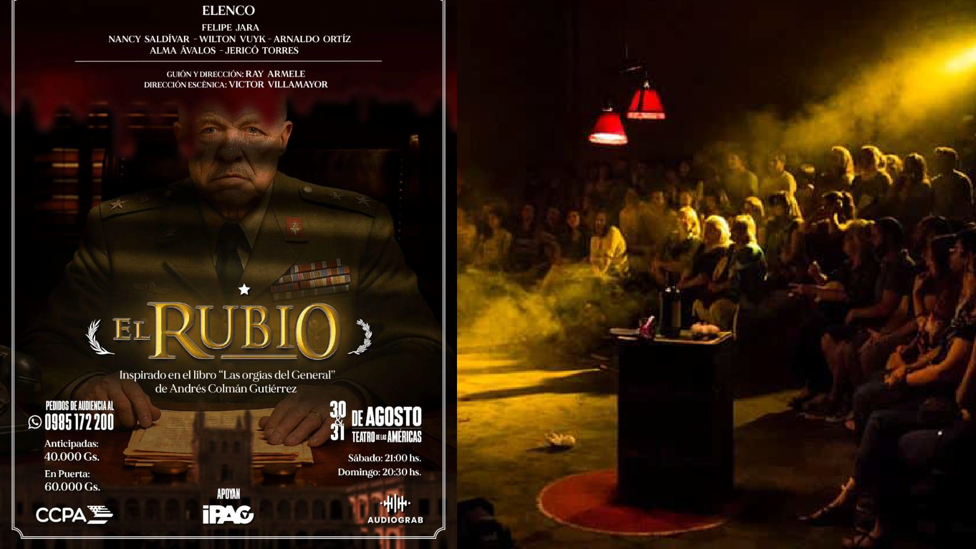 Ray Armele presenta “El Rubio”, una ucronía teatral inspirada en “Las orgías del general”